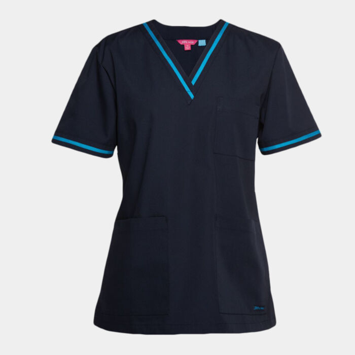JB's  CONTRAST LADIES SCRUBS TOP Thumbnail