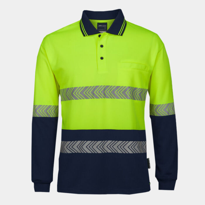 JB's HV L/S SEGMENTED TAPE POLO Thumbnail