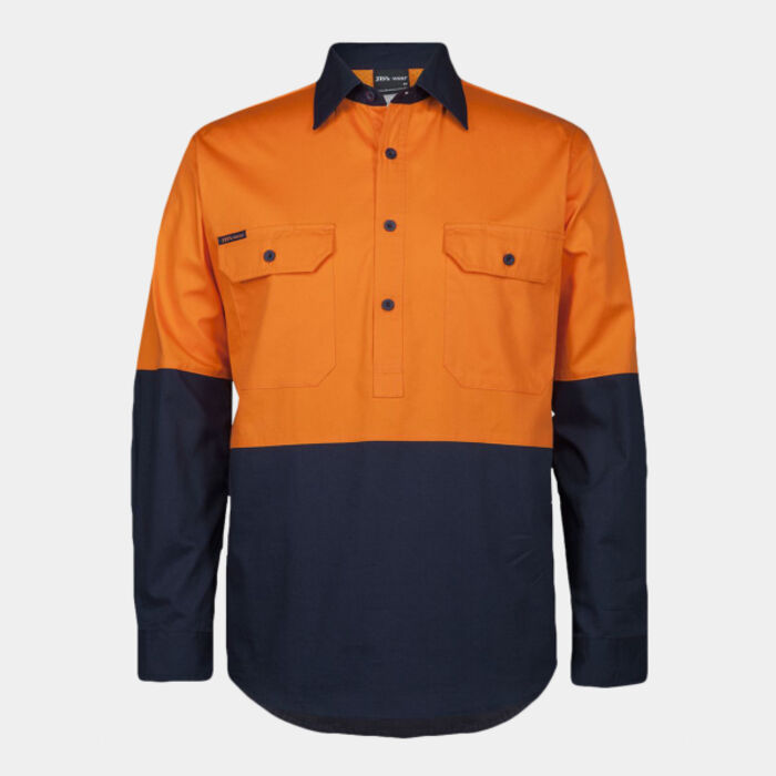JB's HV CLOSE FRONT L/S 150G WORK SHIRT Thumbnail