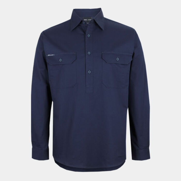 JB's CLOSE FRONT L/S 150G WORK SHIRT Thumbnail