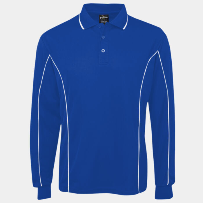 PODIUM L/S PIPING POLO Thumbnail